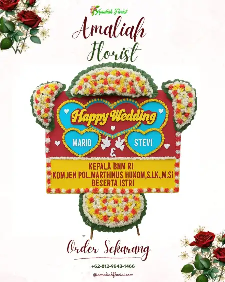 Papan Bunga Pernikahan Citorek Timur